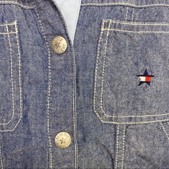 Tommy Hilfiger Chambray snap up jacket size Large - Picture 4 of 9